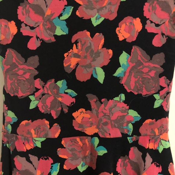 Talula black and floral rose print skater dress - Picture 6 of 9